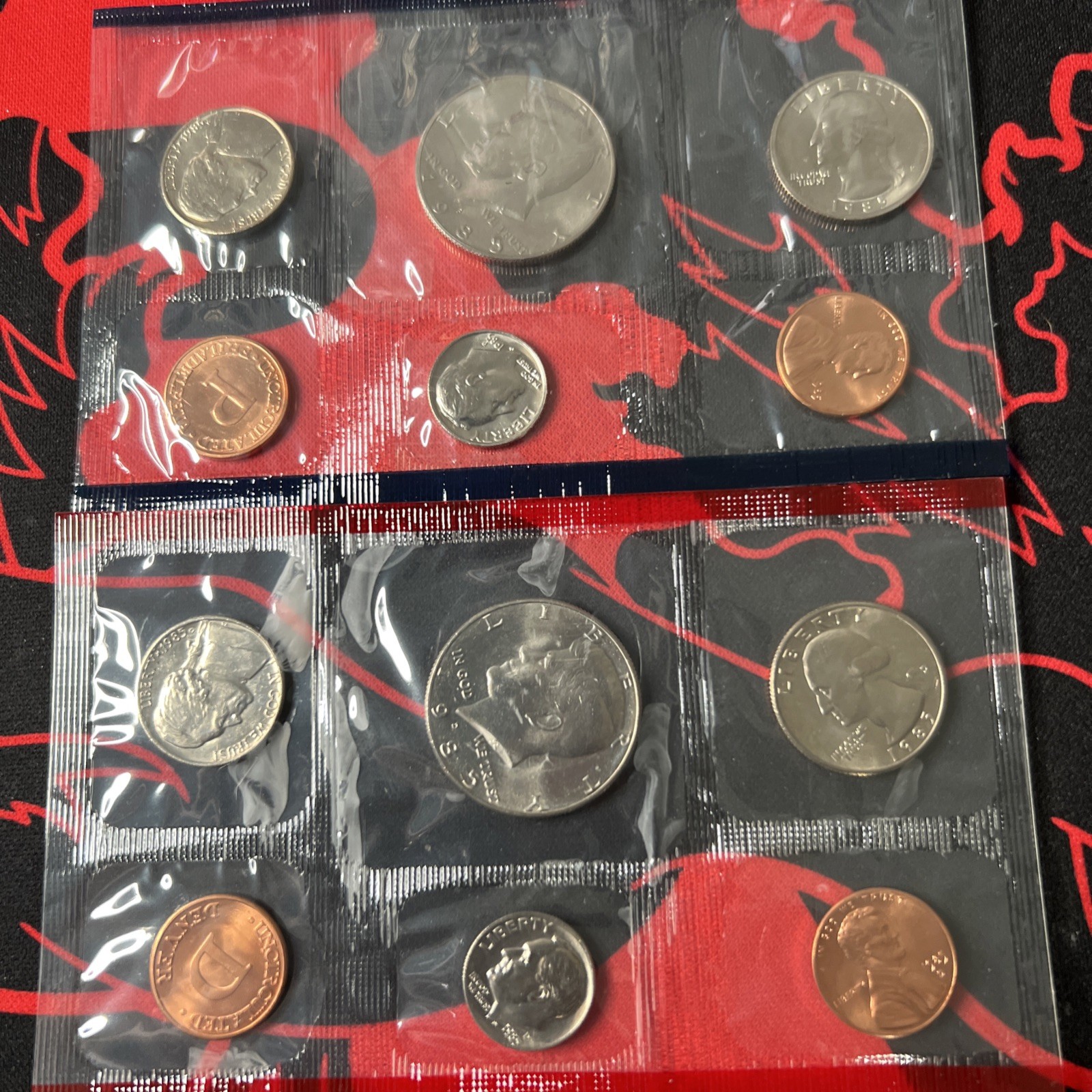 1985 unicirculated coin set P & D