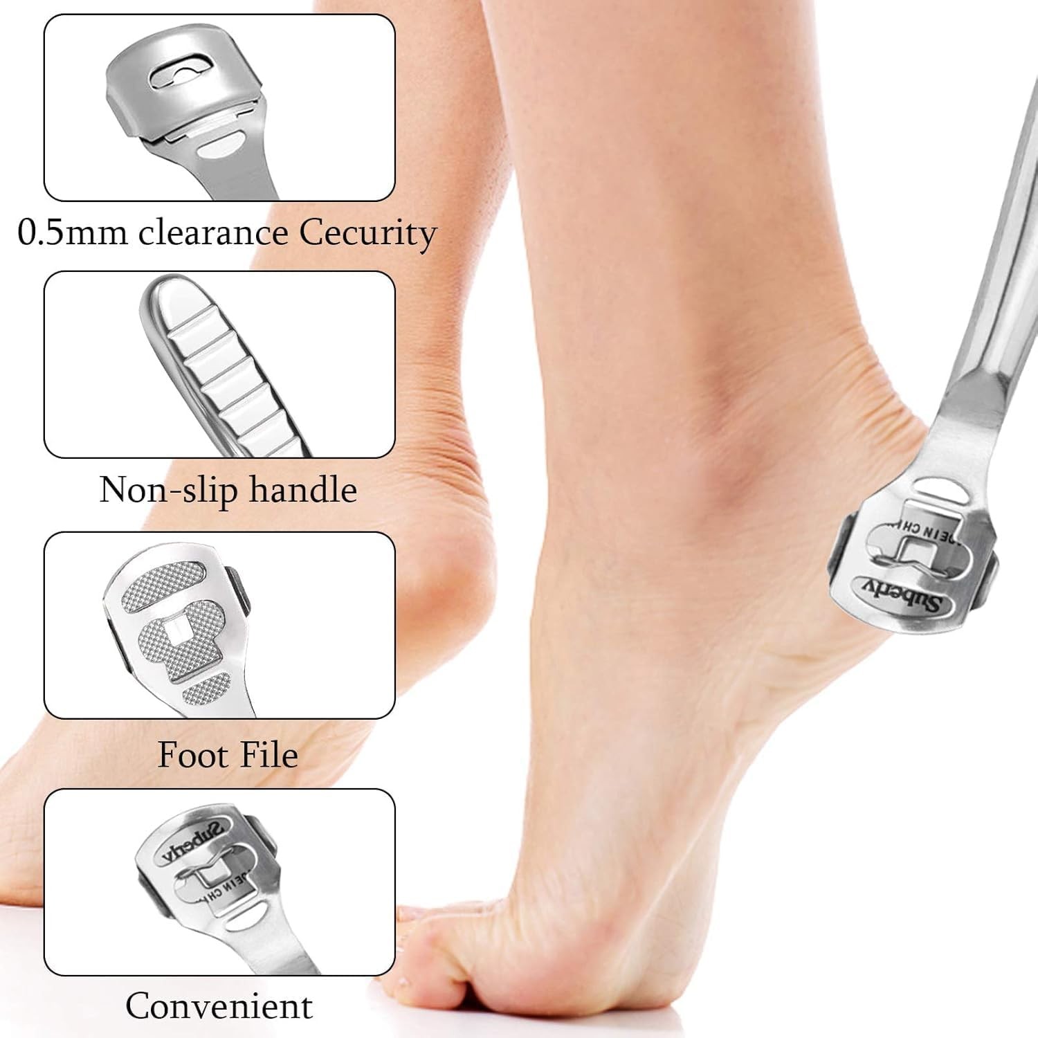 52 Pcs Callus Shaver Set,1 Stainless Steel Foot Razor Handle