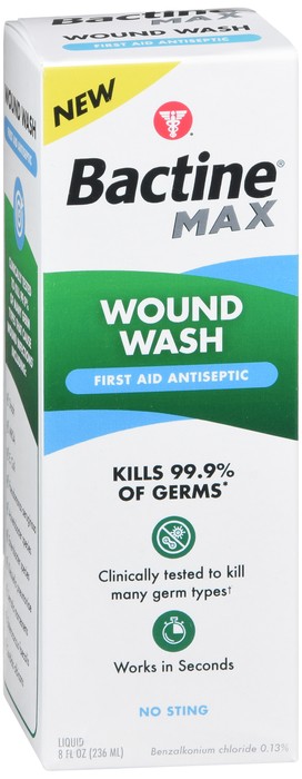 Bactine Max First Aid Antiseptic Wound Wash 8 fl oz