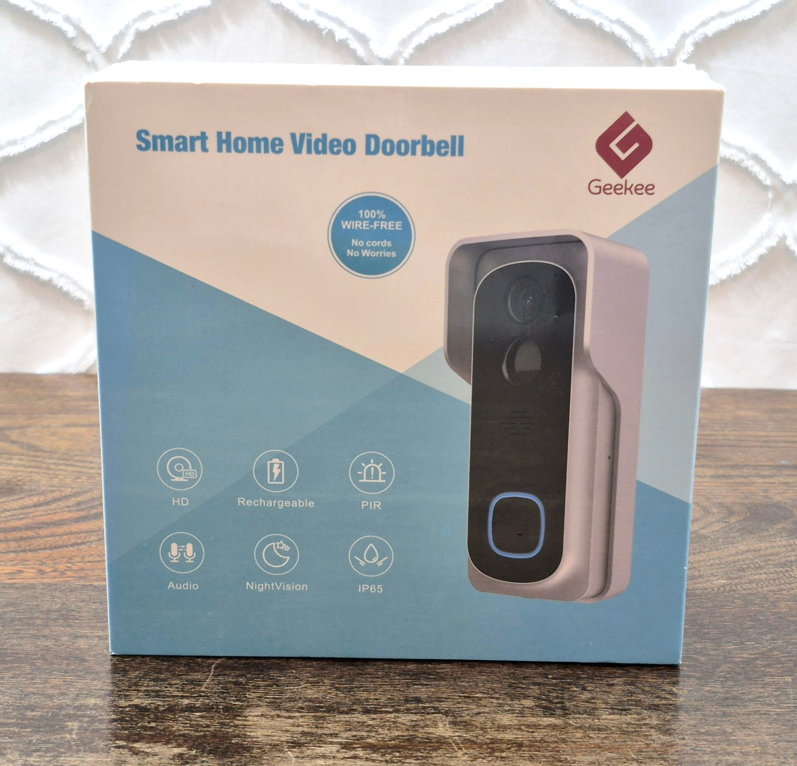 Geekee Smart Home Video Doorbell 1080P Wireless Network 16ft Distance NEW Sealed