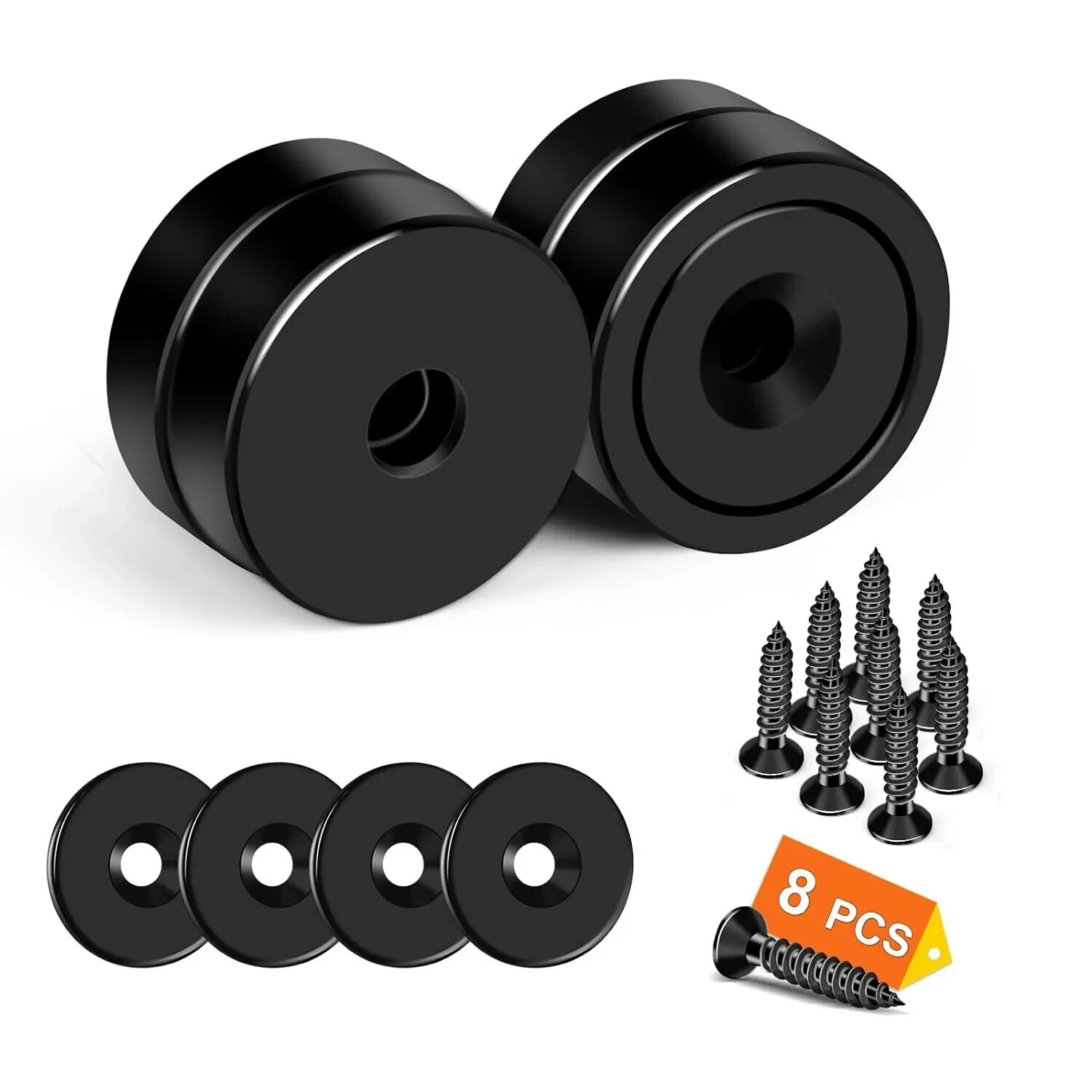 DIYMAG Neodymiium round Base Cup Magnet Strong Rare Earth Magnets 40-80LB Blk/