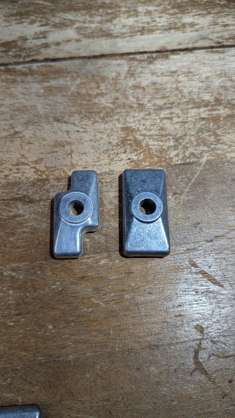 2 Vintage Retro Bicycle Kickstand Silver Alloy Top Plate Only Nos