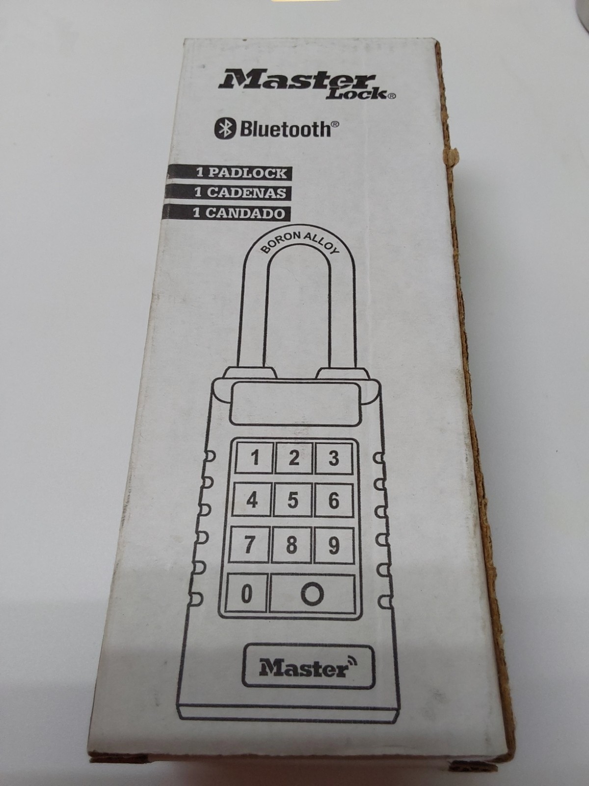Bluetooth Master Lock Boron Alloy Padlock NIB Keybad Weather Resistant