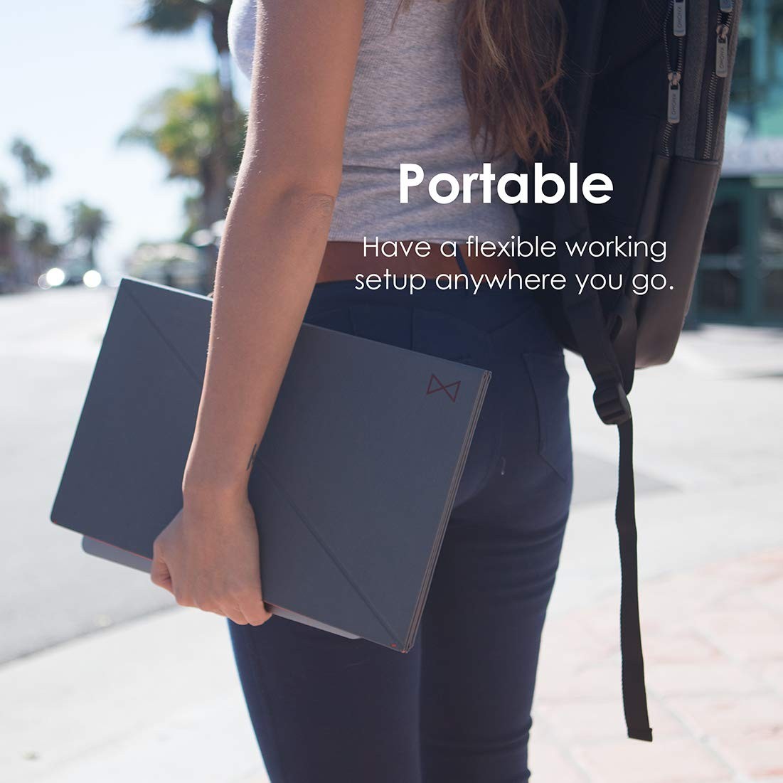 Levit8 Portable Standing Desk Work Station Foldable Sit to Stand Laptop Riser...