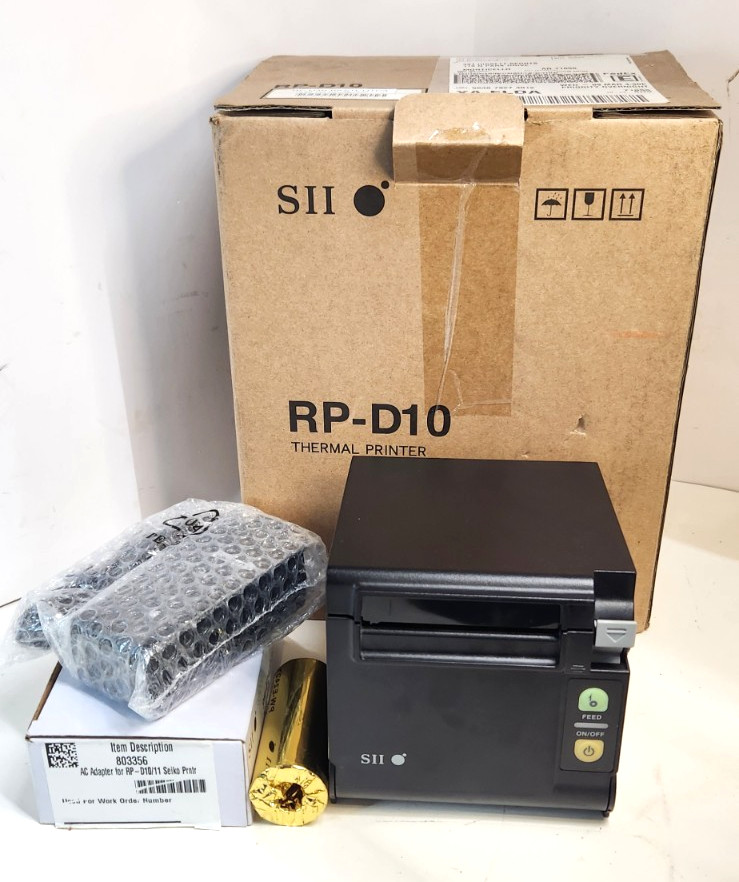 SII SEIKO RP-D10 THERMAL POS RECEIPT PRINTER With NEW POWER CABLE CORD