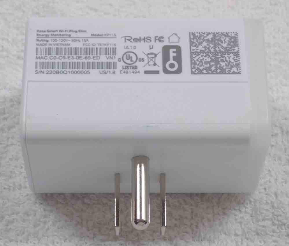KASA KP115 SMART WI-FI WHITE SLIM PLUG 15A OUTLET * NEW * FREE SHIPPING