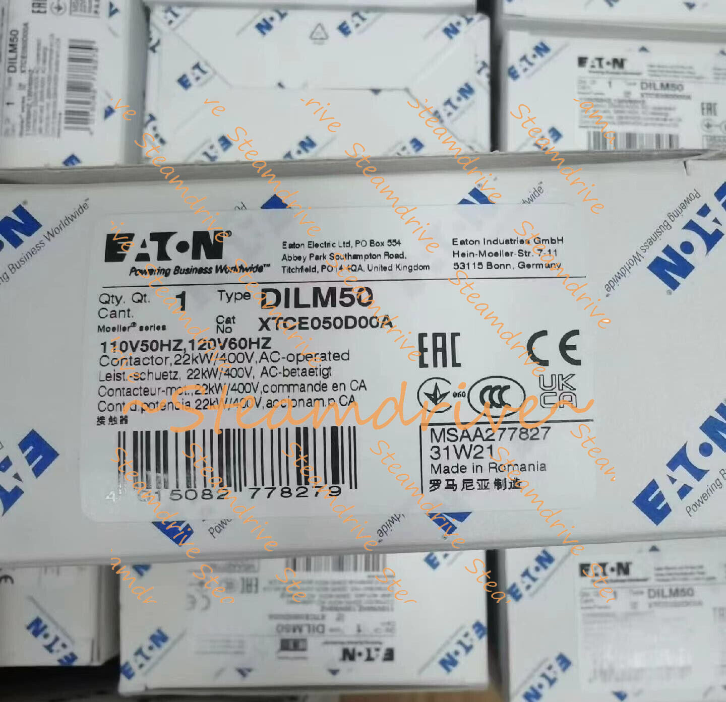 New 1pc EATON DIL M50 XTCE050D00A 110v-120v contactor #VIE5 CH.
