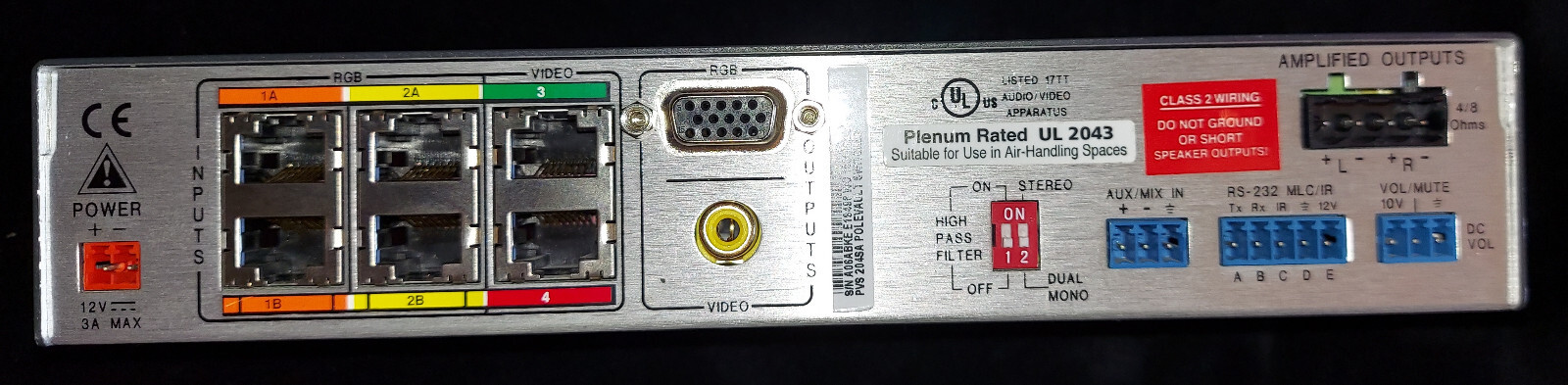 Extron PVS 204SA PoleVault Twisted Pair Switcher With PSU