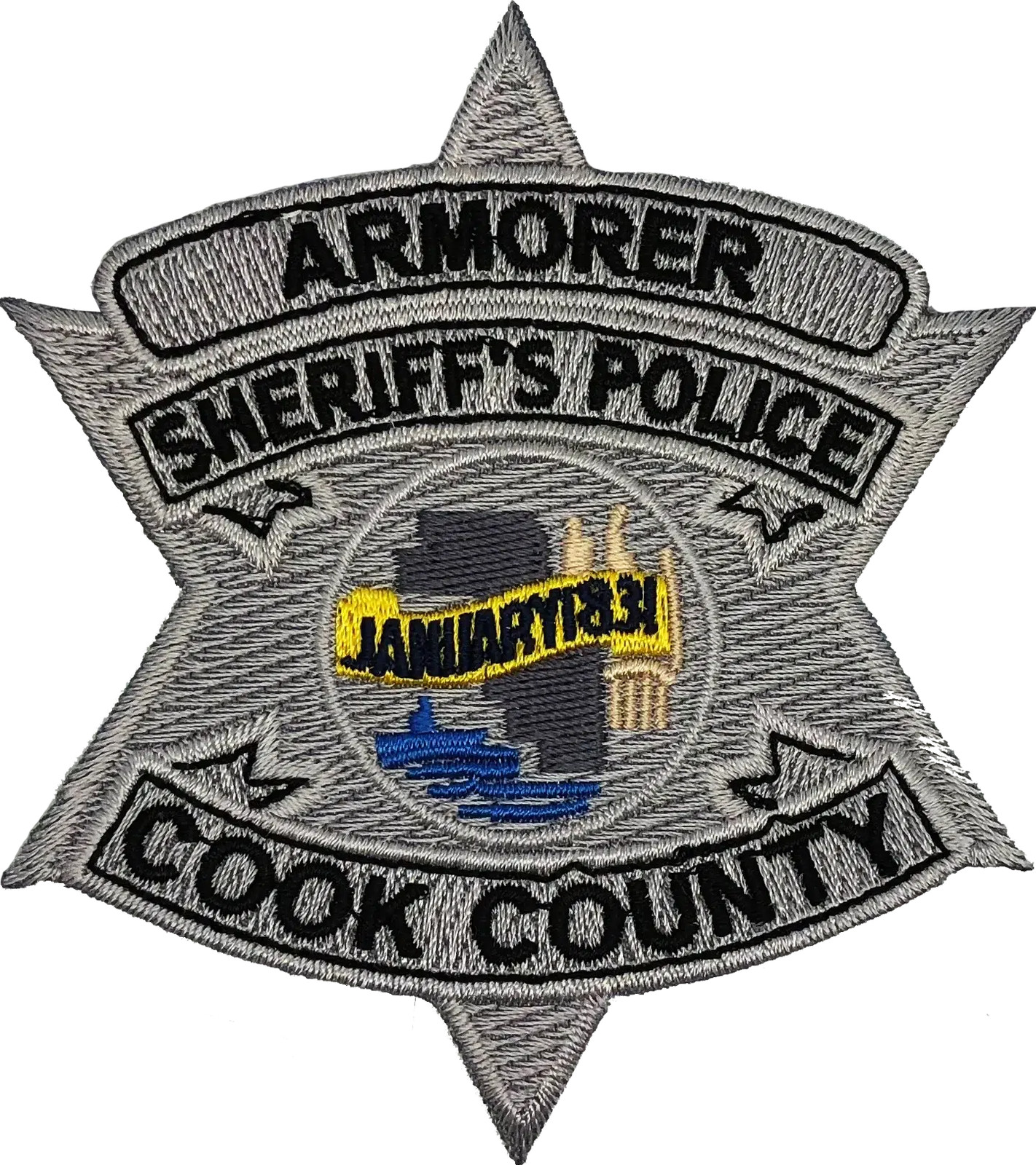 COOK COUNTY SHERIFF STAR PATCH: Armorer