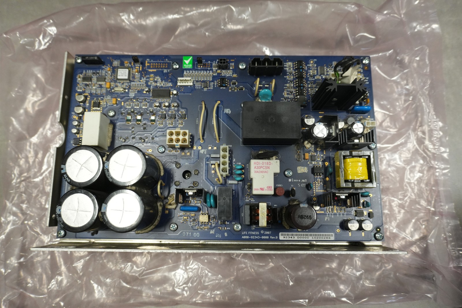 Life Fitness A080-92343-0000 Power Supply Board Rev B Commercial Gym Used