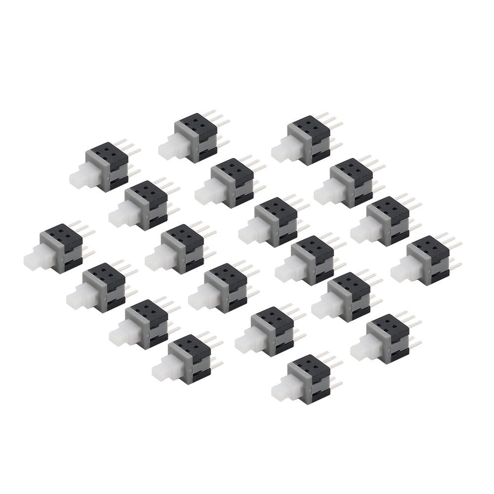 20PCS 5.8x5.8x10mm Tact Tactile Self Lock 6 Pins Push Button Switch Latching