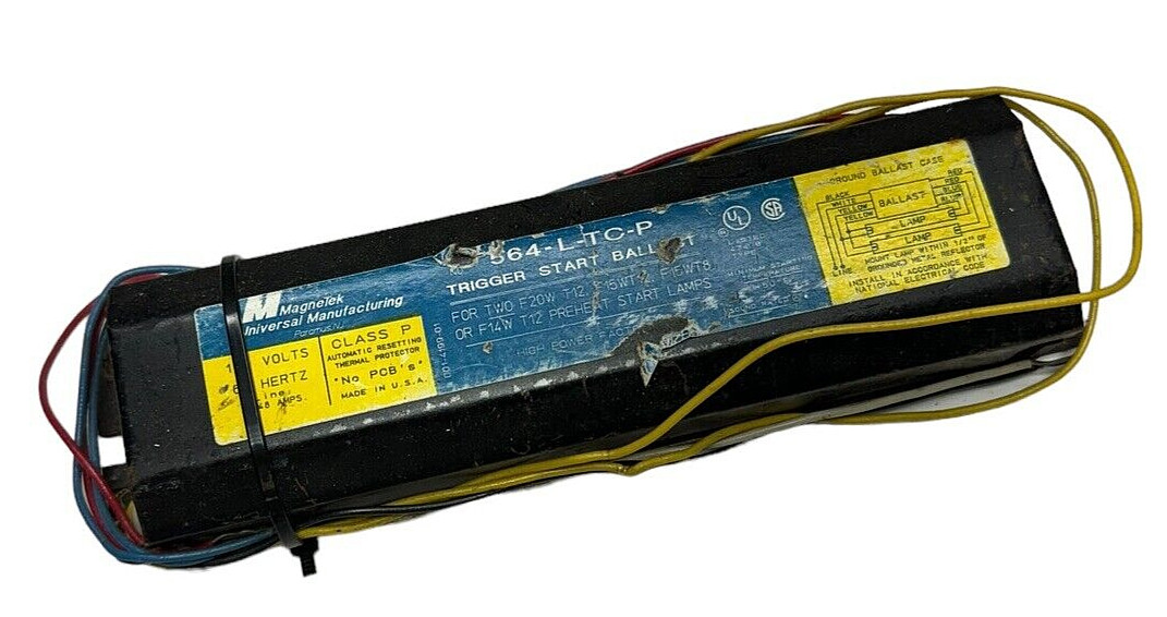 MagneTek 564-L-TC-P Trigger Start Ballast, 120V, 60Hz, 0.48A **Free Shipping**