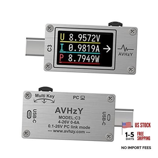 USB Power Meter USB 3.1 Type-c Tester Digital Multimeter Current Tester C3