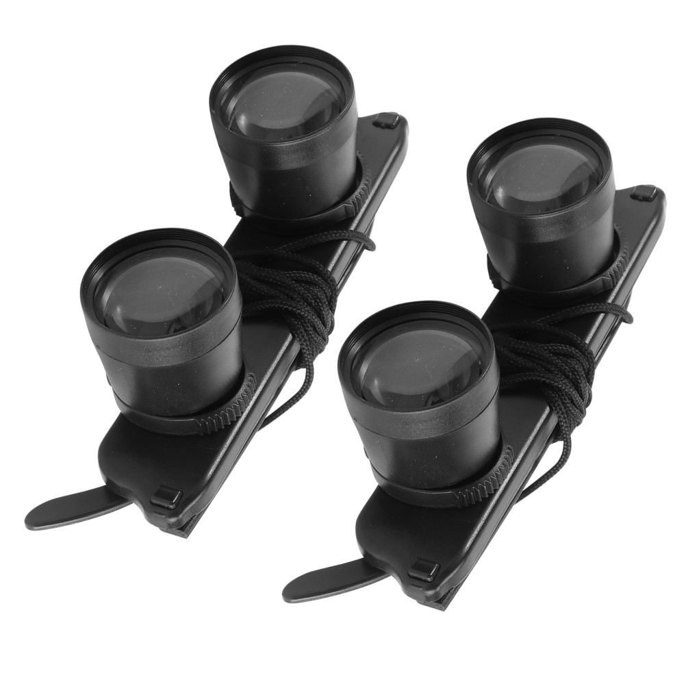 2Pcs Wearable Black Handsfree Binocular Glasses with High Definition Viewing