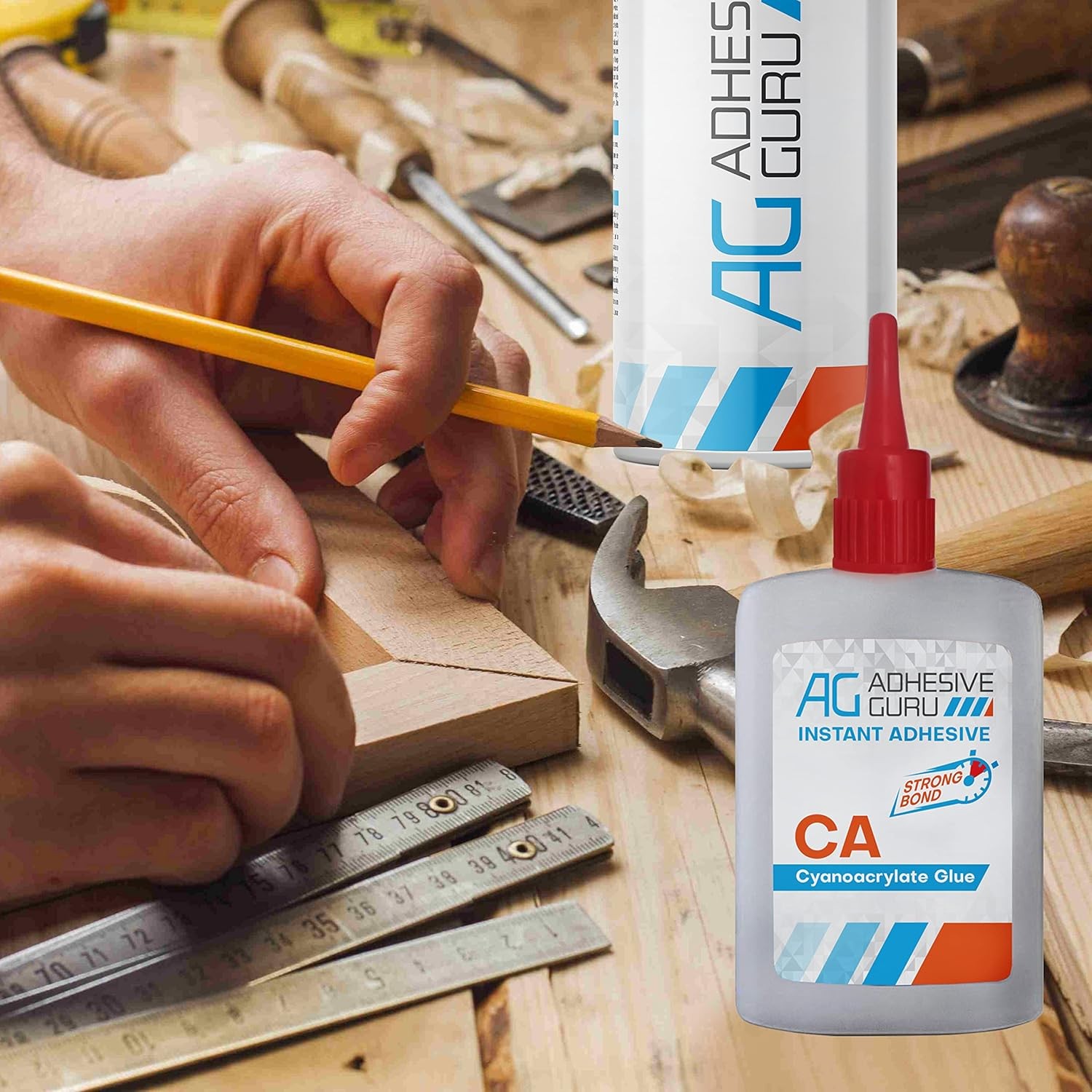Adhesive Guru CA Glue with Activator (2X 0.9 2 Pack, Ca