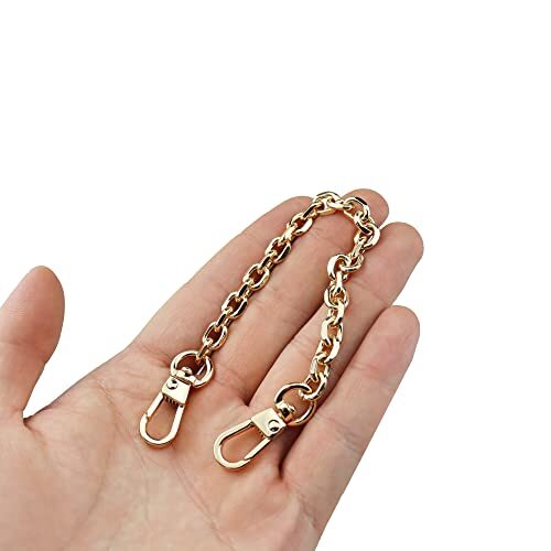 HEEHEE 7.9"(20cm) Purse Extender Strap O Shape DIY Metal Chain Gold 7.9" Gold