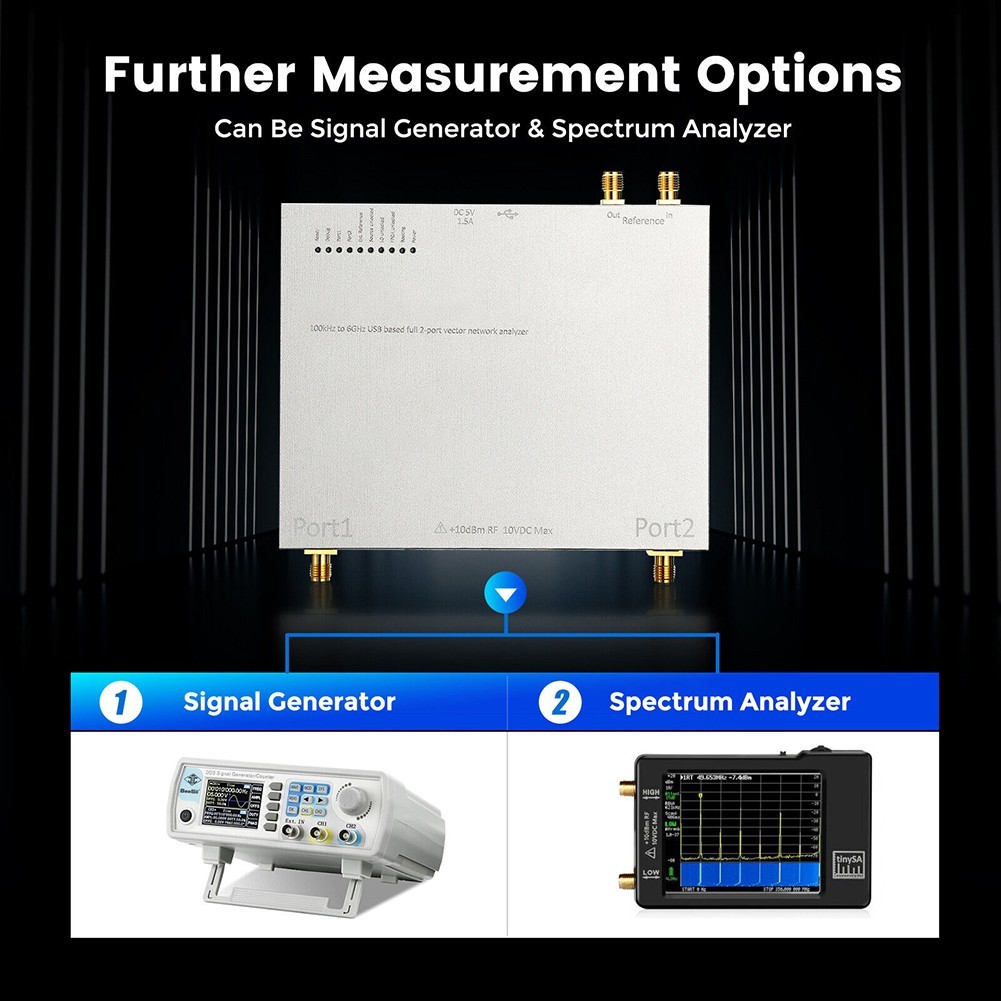 2-Port VNA For Laboratory Use Effective Dynamic Range 100dB Calibration Kit