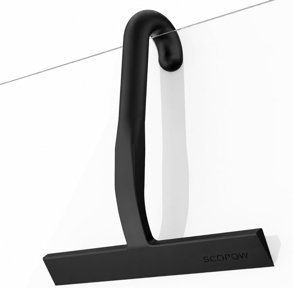 Shower Squeegee for Glass Doors - 10 Inch Ergonomic Round Grip, All-in-One
