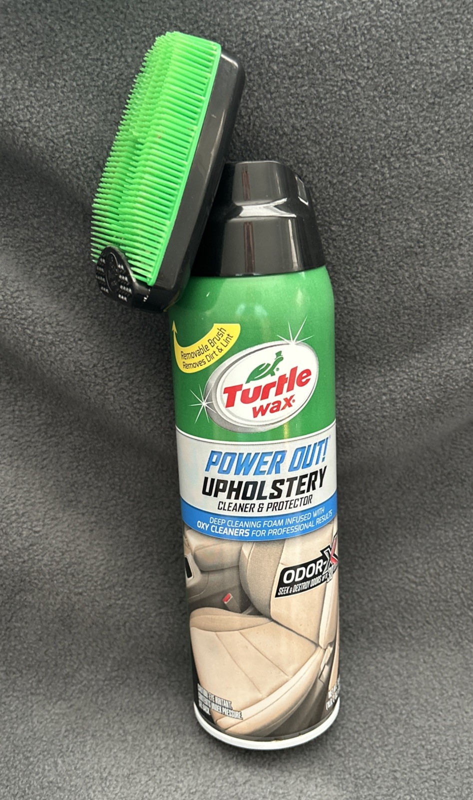 Turtle Wax OXY Power Duty UPHOLSTERY CLEANER Deep Cleans Stains Car Seats 18 oz