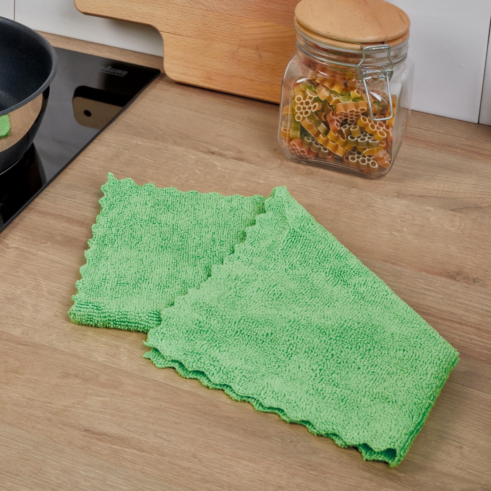 - 8 + 2 Multi-Purpose Microfiber Cloths, 1 Pack of Multicolor Cloths