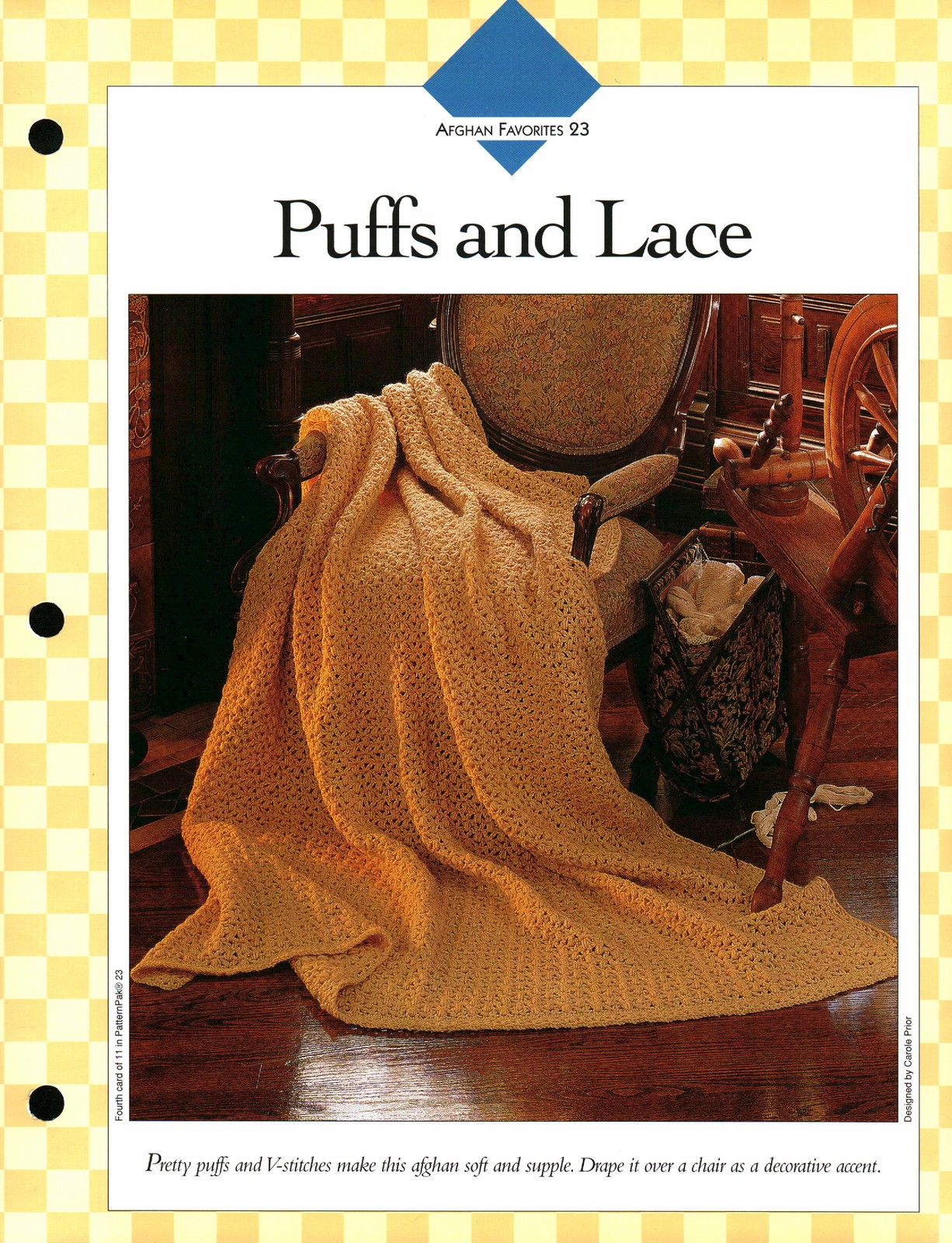 Puffs and Lace Afghan - Afghan Favorites 23 | Vanna Crochet Faves 85230-D