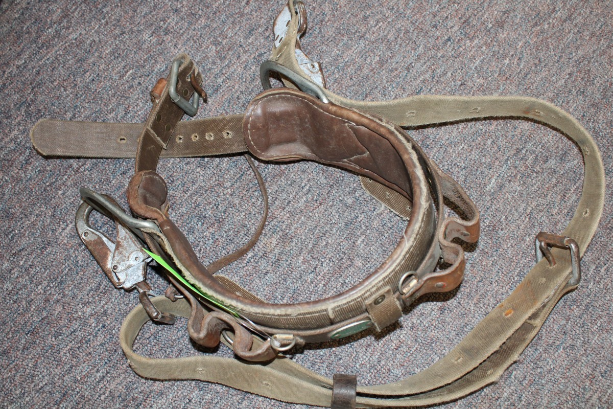 BUCKINGHAM POLE CLIMBING BELT 1902 Size 22 Date 301 (MCP016559)