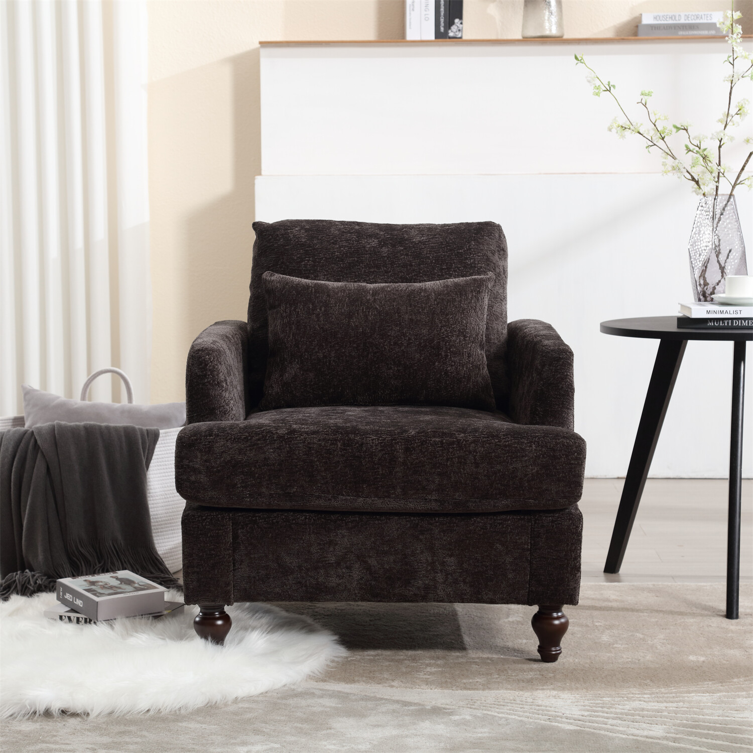 Modern Accent Chair Single Sofa Upholstered Armchair Lounge Chair Club Chair