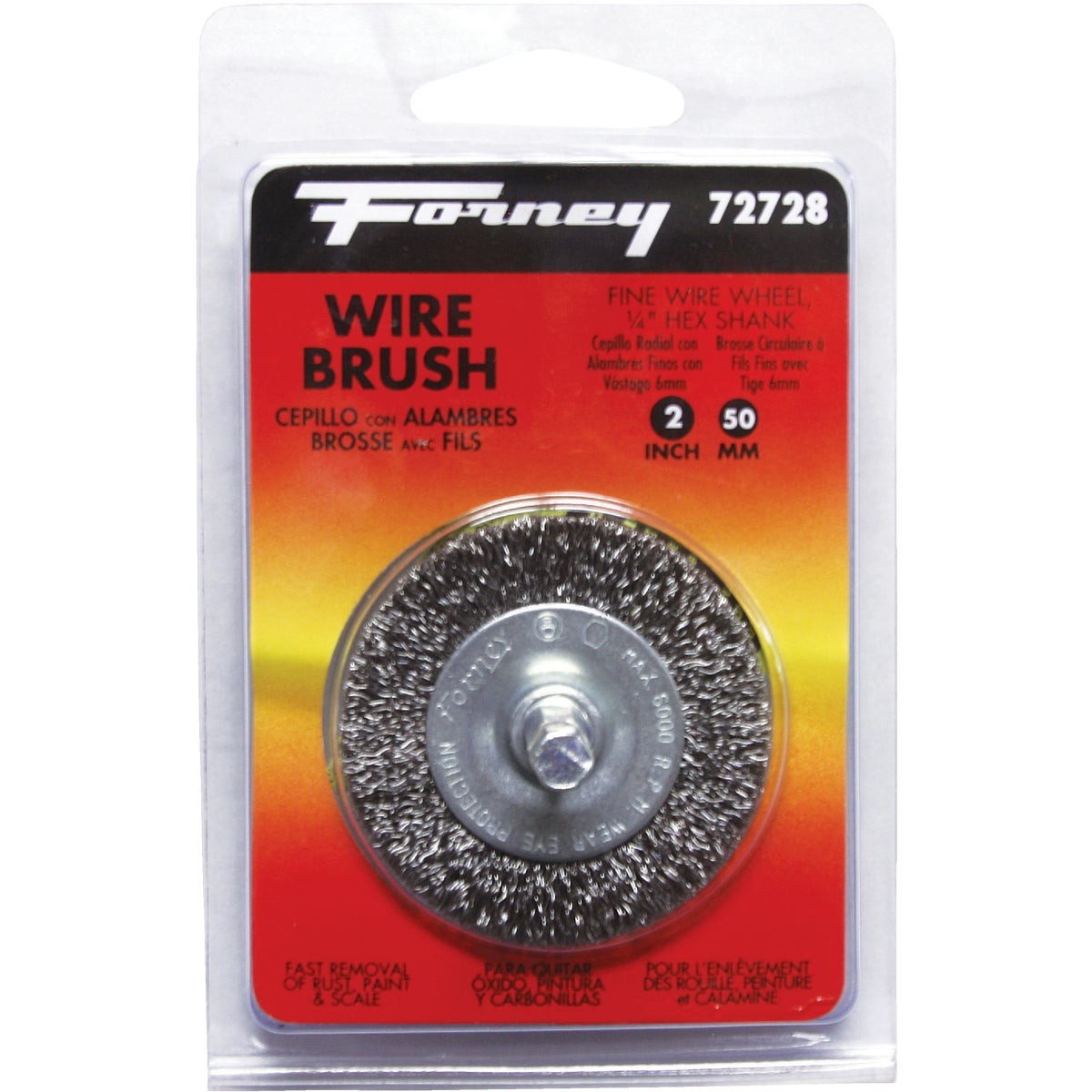 Forney 2 In. Hex Crimped, Fine Drill-Mounted Wire Wheel 72728 Forney 72728