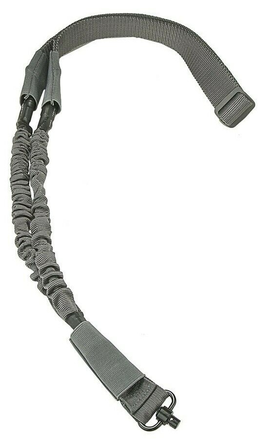 VISM Single Point Bungee Rifle Sling w/ QD SWIVEL tactical shooting hunting GRAY