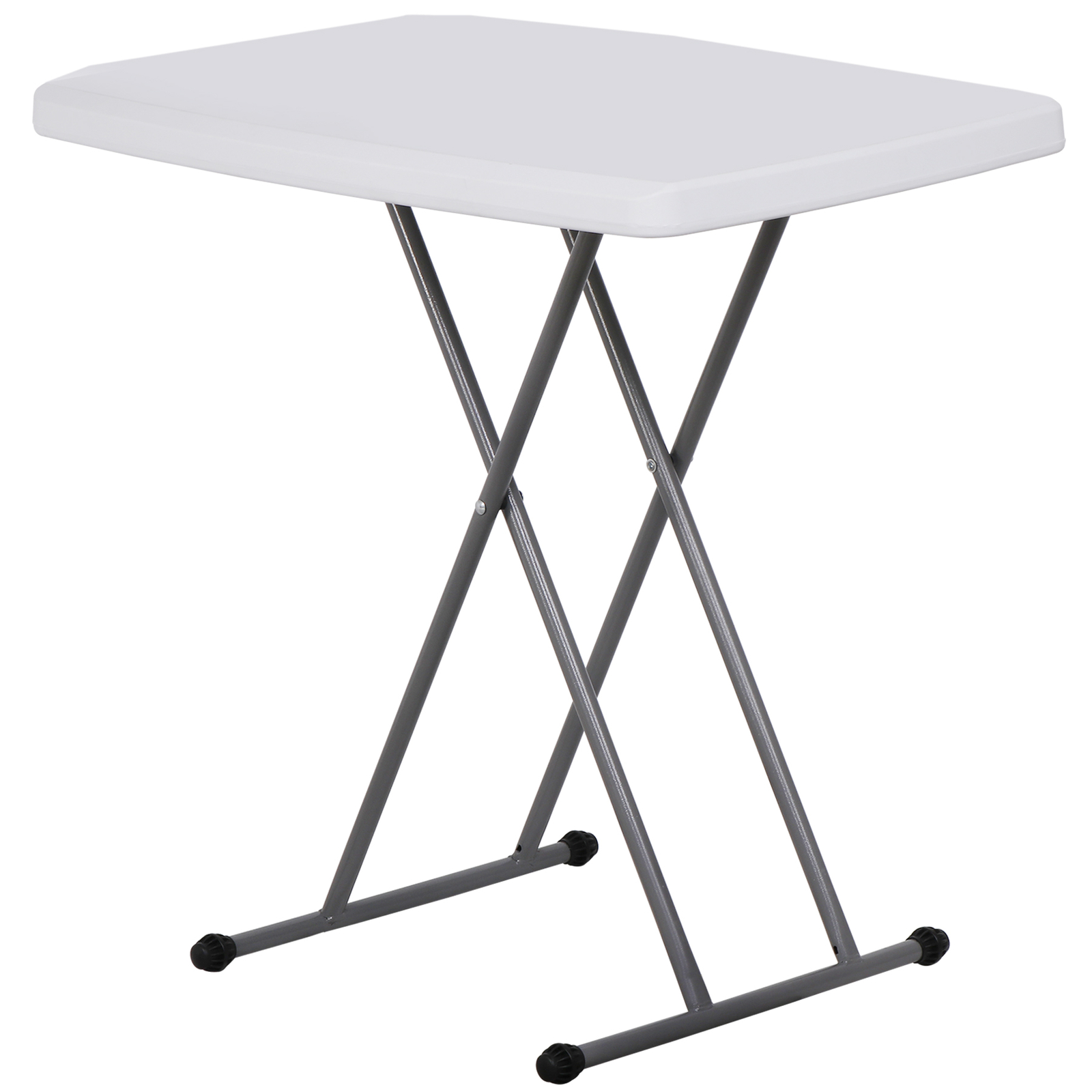 Multi-Functional 30-Inch Folding Table Portable Adjustable Height for TV Tray