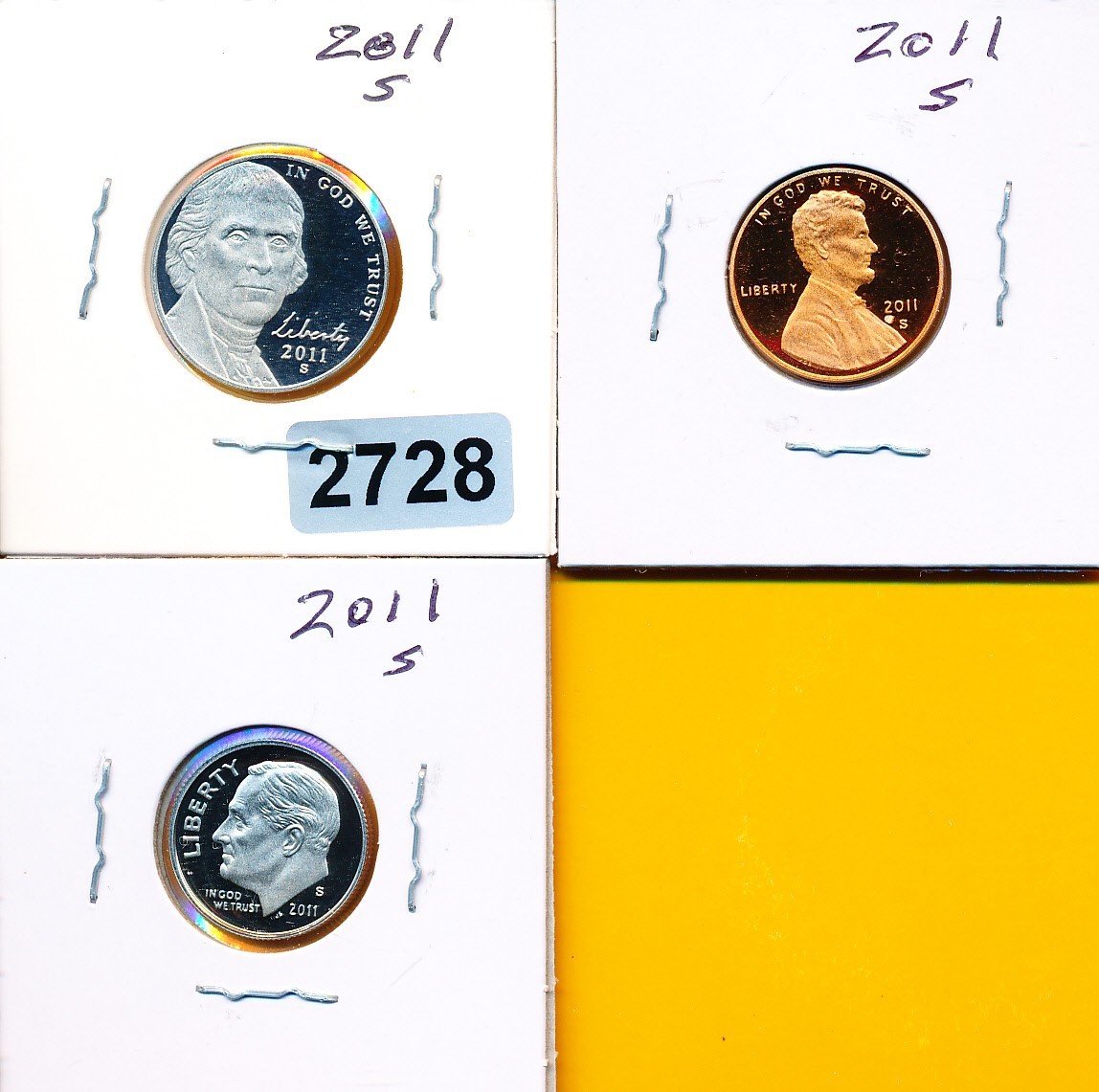 LINCOLN + +  PROOFS - 2011-S - 3 DIFFERENT - #2728