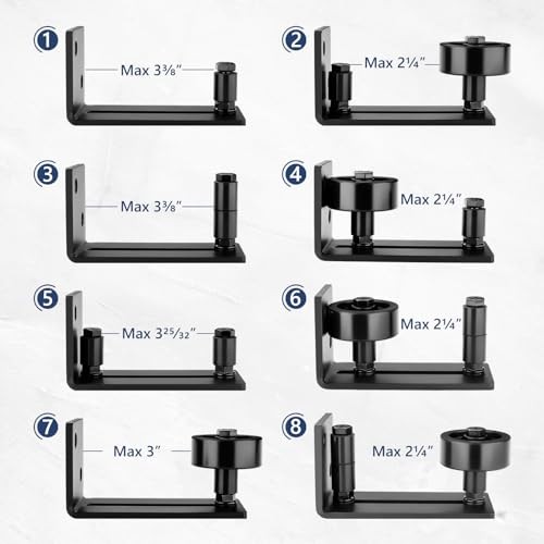 Sliding Barn Door Floor Guide for Bottom Adjustable Roller - 8 Assemble BSSR1