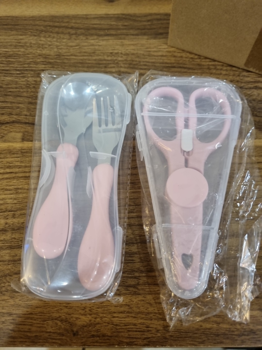 Pink 3 Piece Safe Dining Set With cases