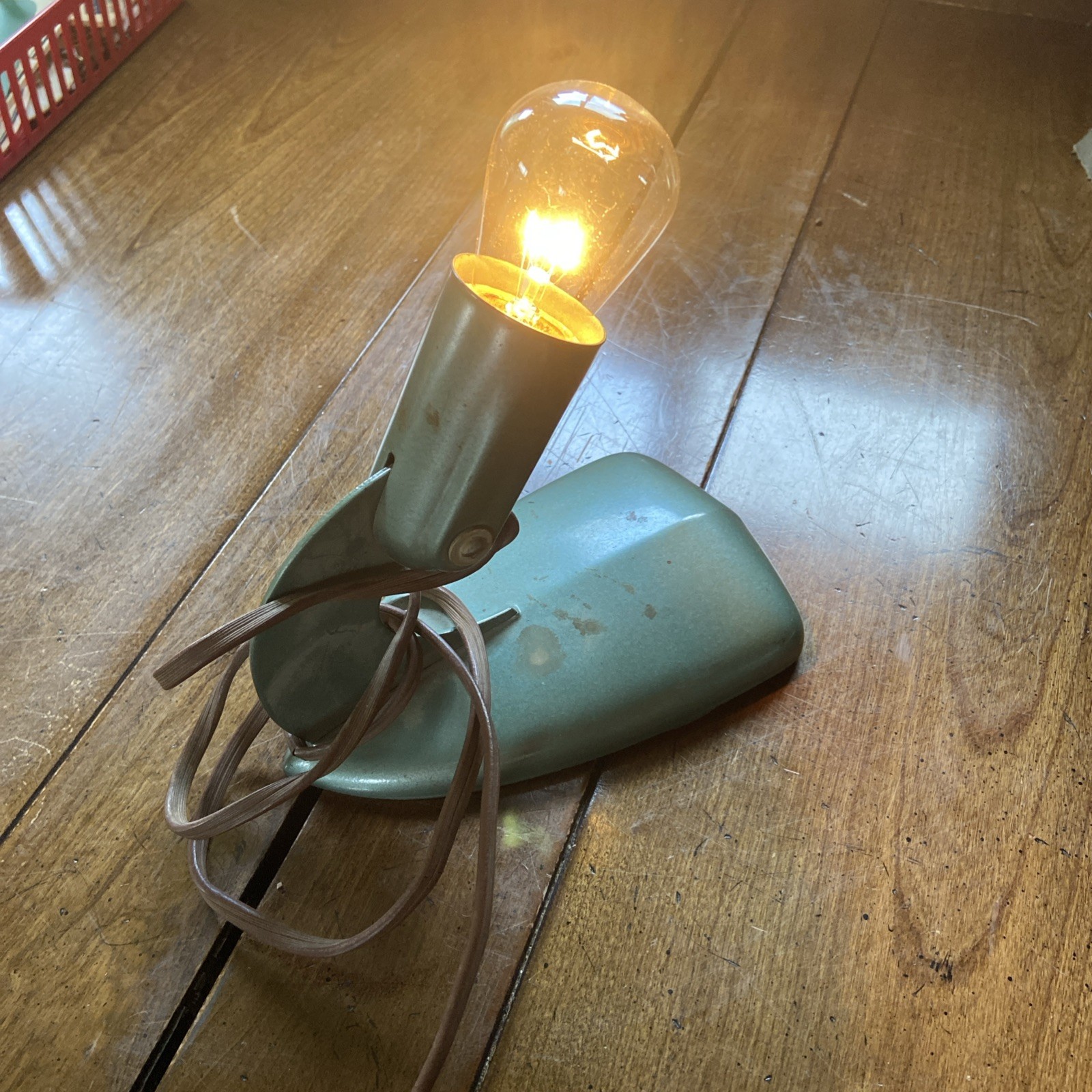 Vintage Industrial Articulating Table Lamp Green Works