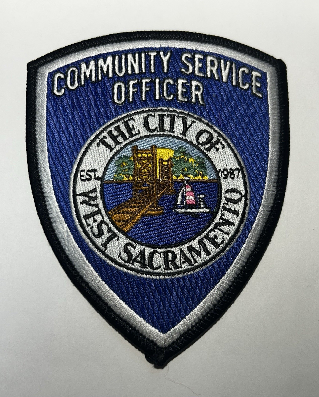 CALIFORNIA WEST SACRAMENTO COMMUNITY SERVICE OFFICER PATCH YOLO COUNTY #PDD22