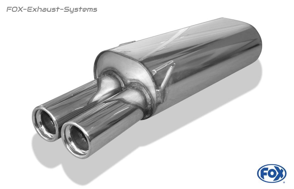 FOX Sport Exhaust Peugeot 306 Hatchback 2x76mm Round Rolled Straight