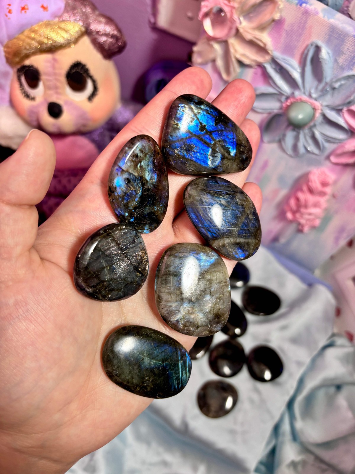 Labradorite Flat Palms (Intuitively Selected)