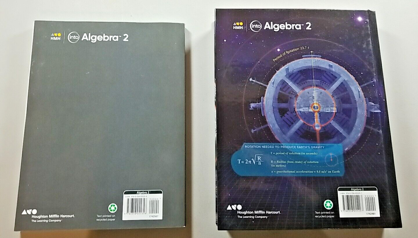HMH Into Algebra 2 Student Edition Textbook Journal & Practice Workbook Set New