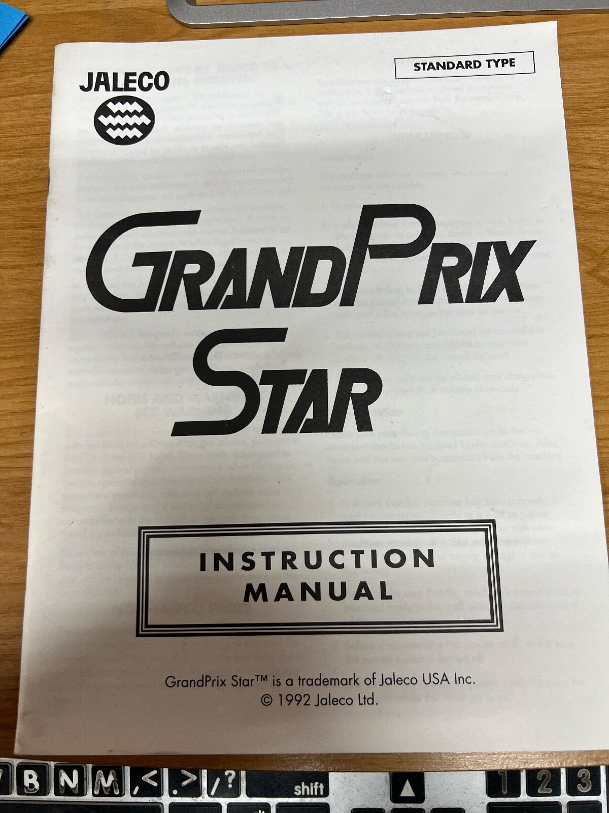 Jaleco- Grand Prix Star-  Instruction Manual - NOS