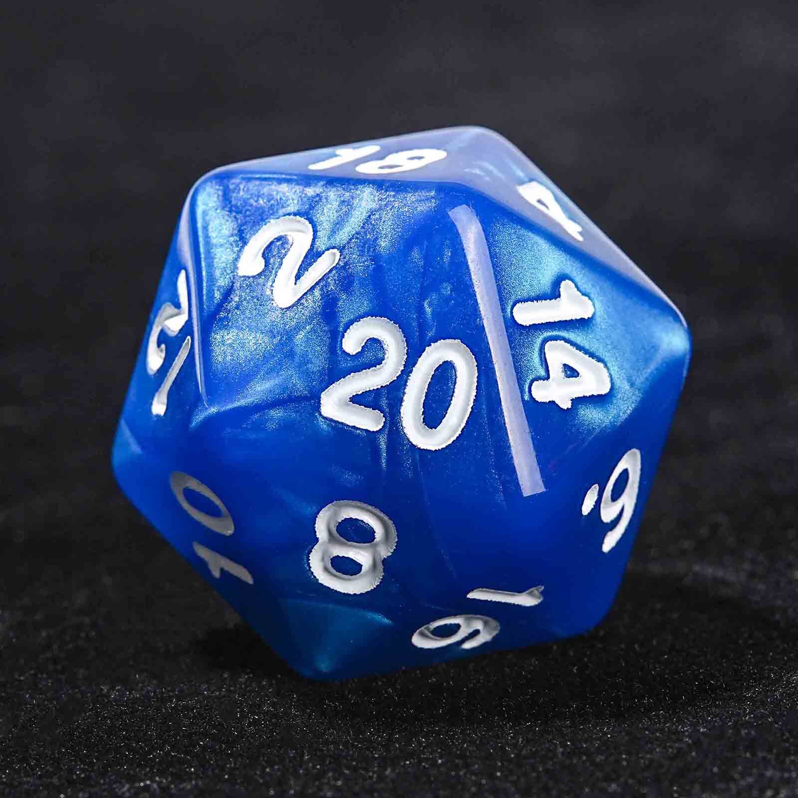 Poly DND Dice Set Polyhedral Plastic Die 7PCS Blue Dungeons and Dragons D&D RPG