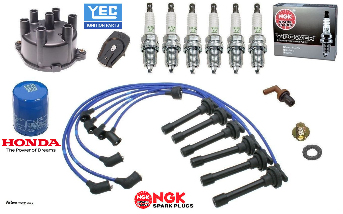 Tune-Up Kit Cap Rotor NGK Wires-Spark Plug Fits: 98-99 Honda Accord V6 3.0L