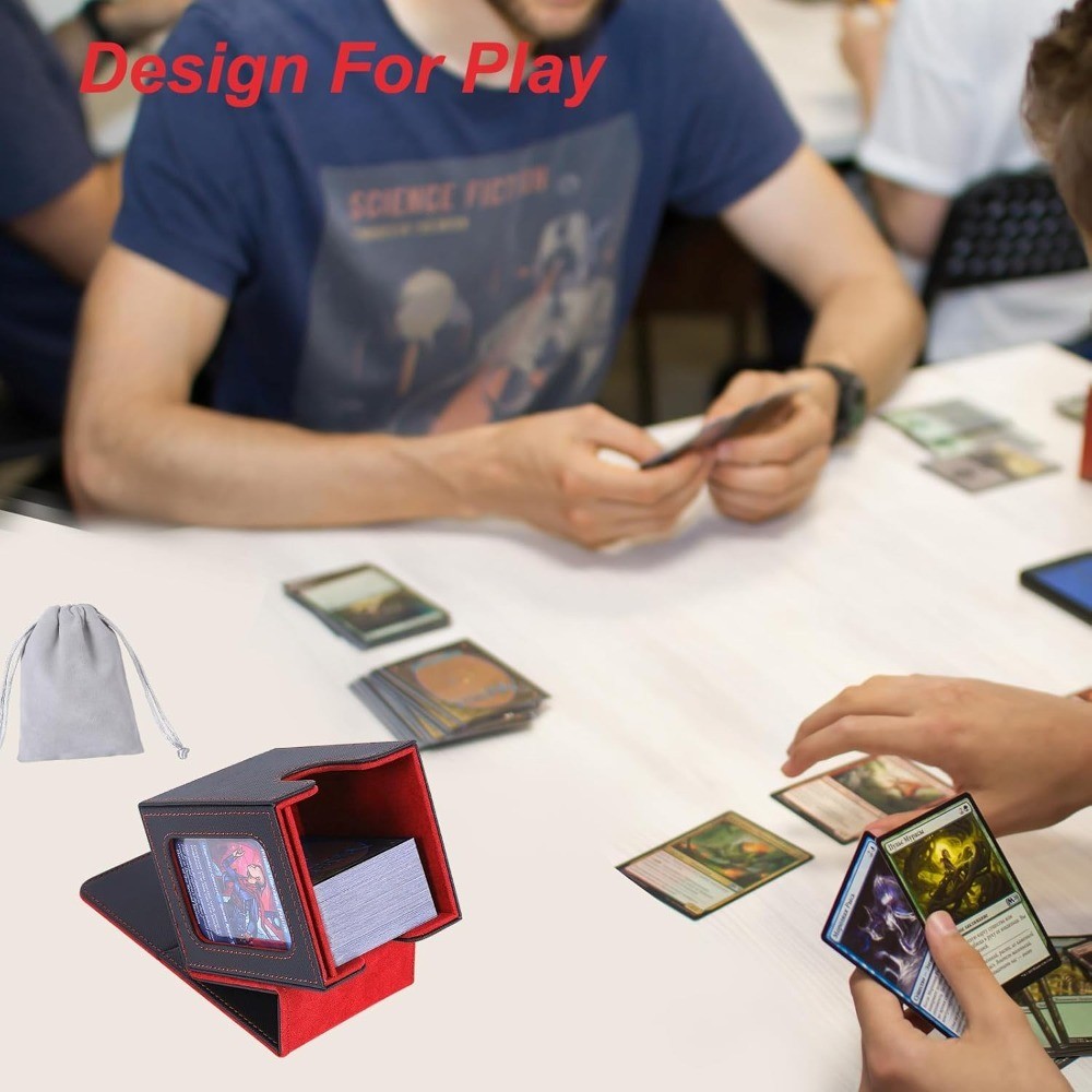 MTG Deck Box for Commander Display,Card Deck Box Fits 100 Double Sleeved Cards,