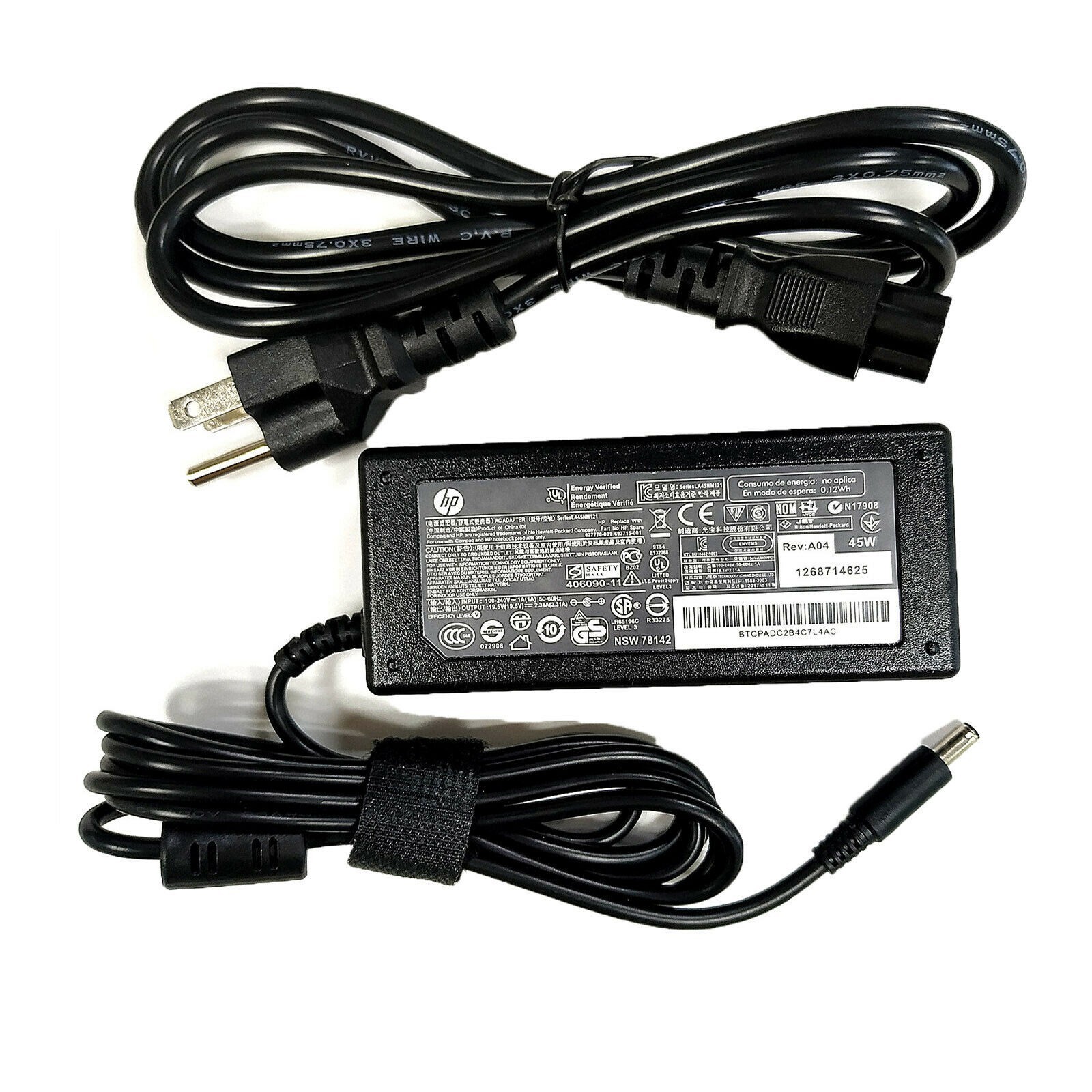 Genuine OEM  45W  Adapter Charger for HP Laptop Power Supply Cord 4.5*3.0mm NEW