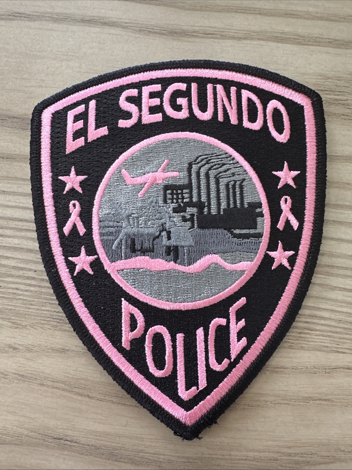 EL SEGUNDO POLICE DEPARTMENT PINK BREAST CANCER AWARENESS SHOULDER PATCH - CA