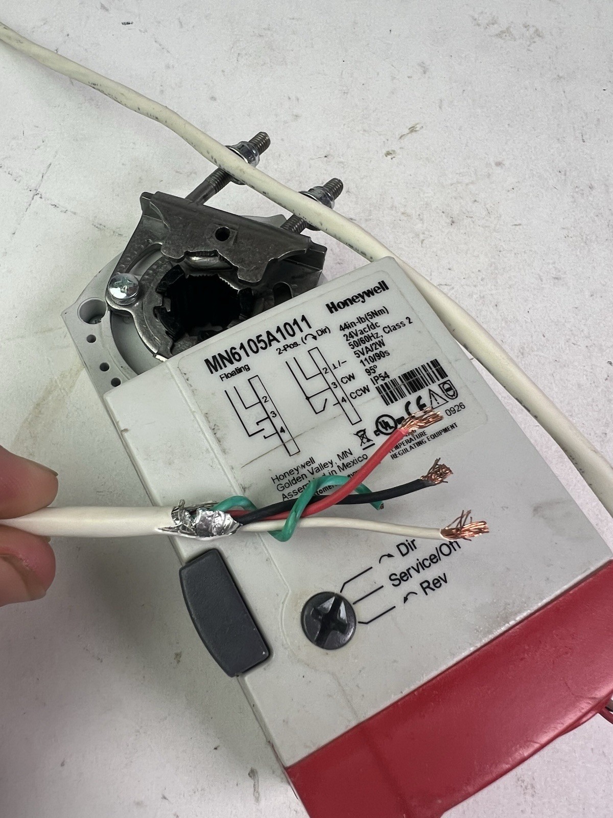 HONEYWELL MN6105A1011 NON-SPRING RETURN ACTUATOR