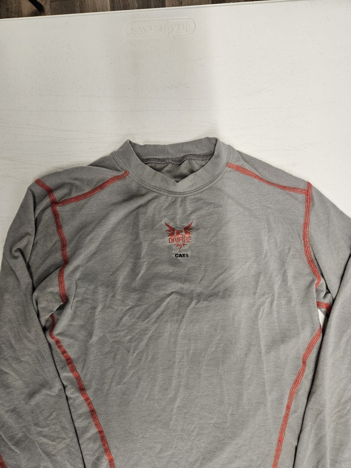 Drifire Shirt Mens XL Gray Flame Resistant FR CAT 1 Long Sleeve Made In USA