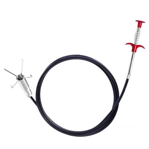 Drain Snake,116 Inch Flexible Grabber Claw Pick Up Reacher Tool,Drain Clog