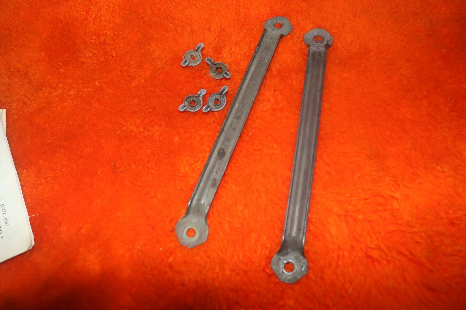 NOS WWII TIIDR 50 cal wooden ammo box hardware wingnuts cross pieces