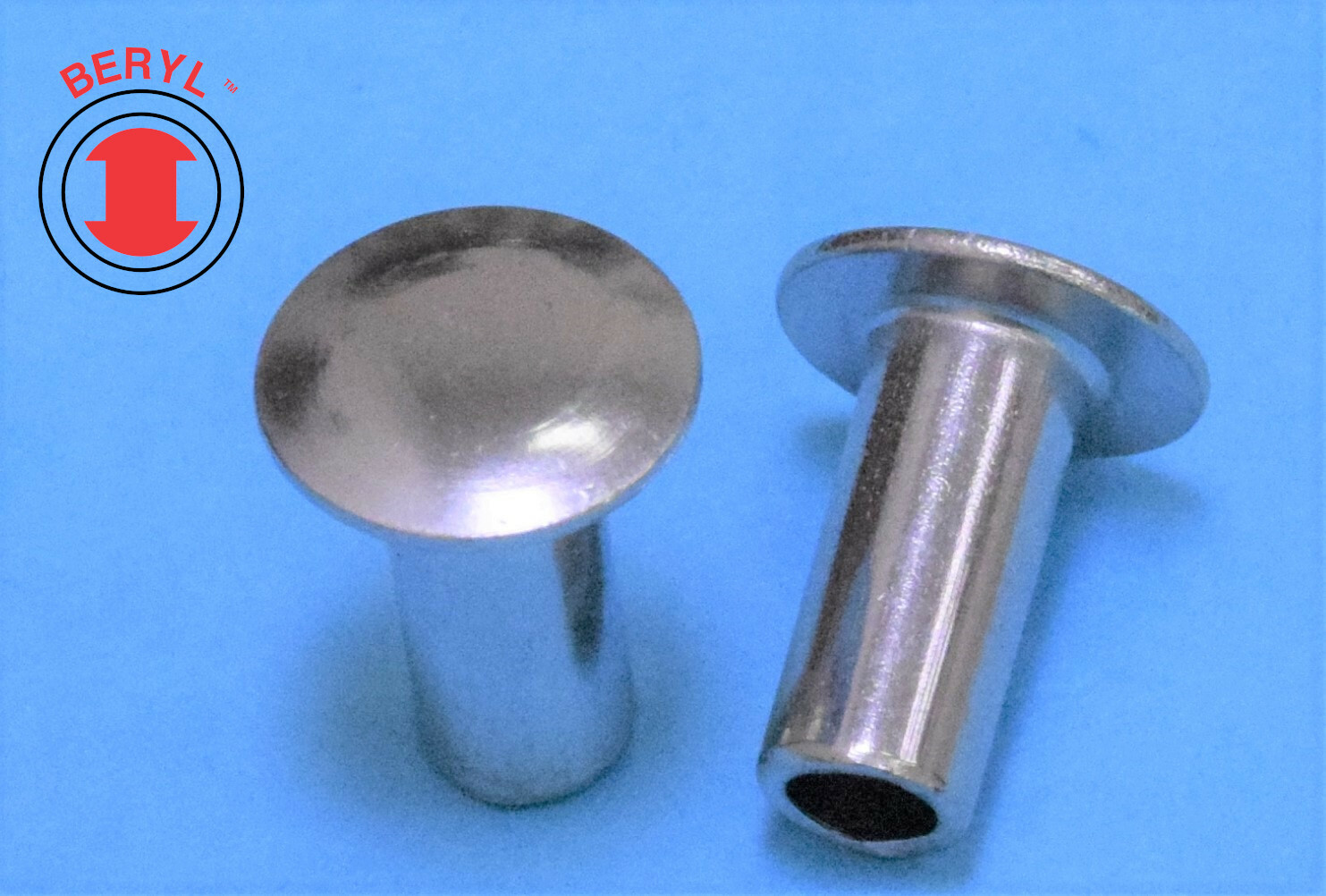 THTR964140, Steel Zinc Truss Head Semi-tubular Rivets - 9/64"X1/4" - 100pcs