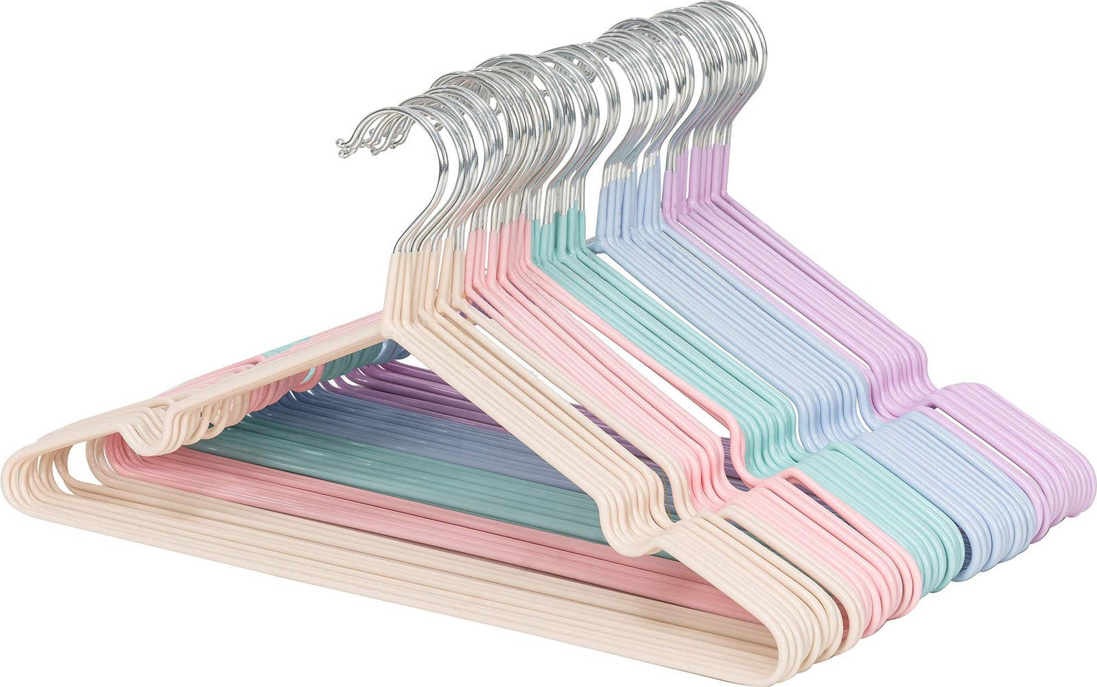 Colored Steel Clothes Hangers Non Slip Durable Heavy Duty Coat & Suit Hangers...